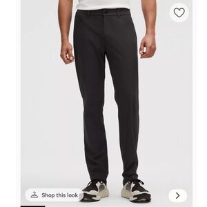 Lululemon ABC Pants Mens Black Slim Fit 36 Waist 32 Inseam Technical Chinos